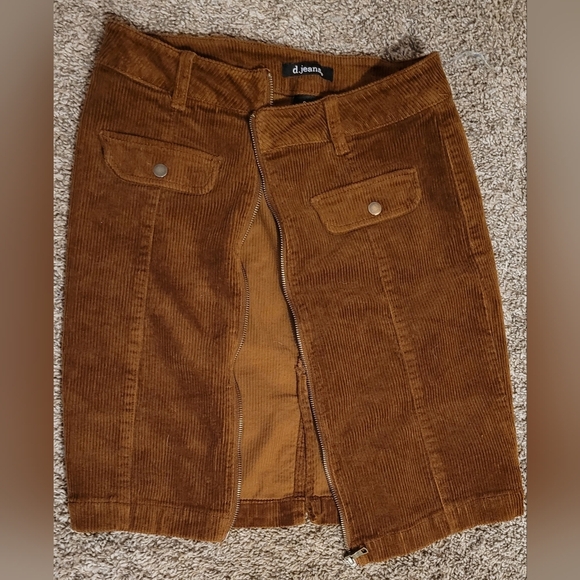 Brown Corduroy Skirt - Picture 4 of 6